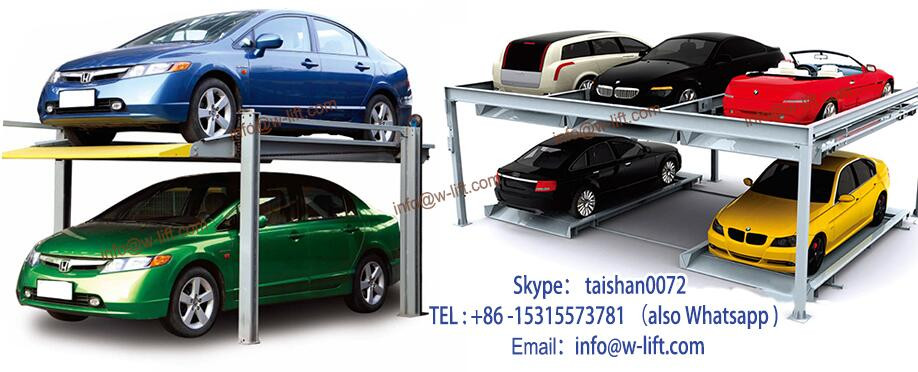 2014 New Style! 4 Post Car Stackers Residential Pit Garage Parking Car Lift Double Car Parking System