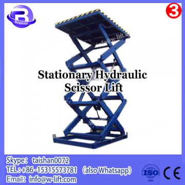 Stationary hydraulic scissor lift, 3ton capacity large scissor cargo lift platform