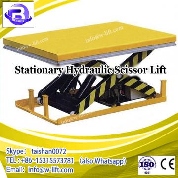 Electric hydraulic stationary scissor elevating rotating stage platform