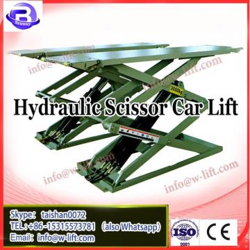 Stationary hydraulic car lifting platform, stainless steel car scissors lift