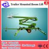 14m Battery trailer boom lift/trailer mounted boom lift price