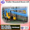 6-16m Outdoor pickup truck boom lift / trailer mounted boom lift for sale