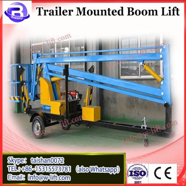 Factory sale towable boom lift, trailer mounted cherry picker man lift for sale #2 image