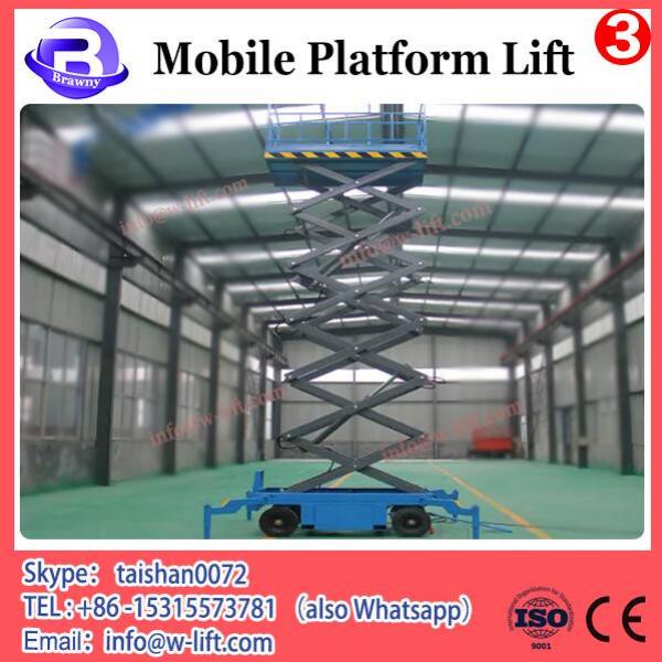10m mobile electric telescopic lift platform, aluminum alloy man lift #3 image